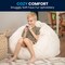 Flash Furniture Bean Bag Chair, White Back, 30 in W 30" L 18" H DG-BEAN-SMALL-FUR-WH-GG - alternate 7